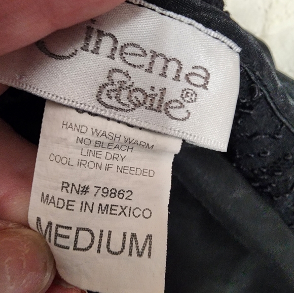 Cinema Etoile Chemise Medium Black Silky Lace Beaded Sexy Sleepwear B917 - Picture 6 of 7